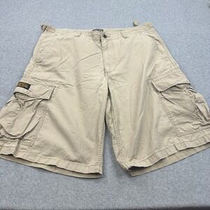 Vintage Polo Jeans Co. Cargo Shorts Casual Khaki 36 Military‎ Ripstop Baggy Y2K